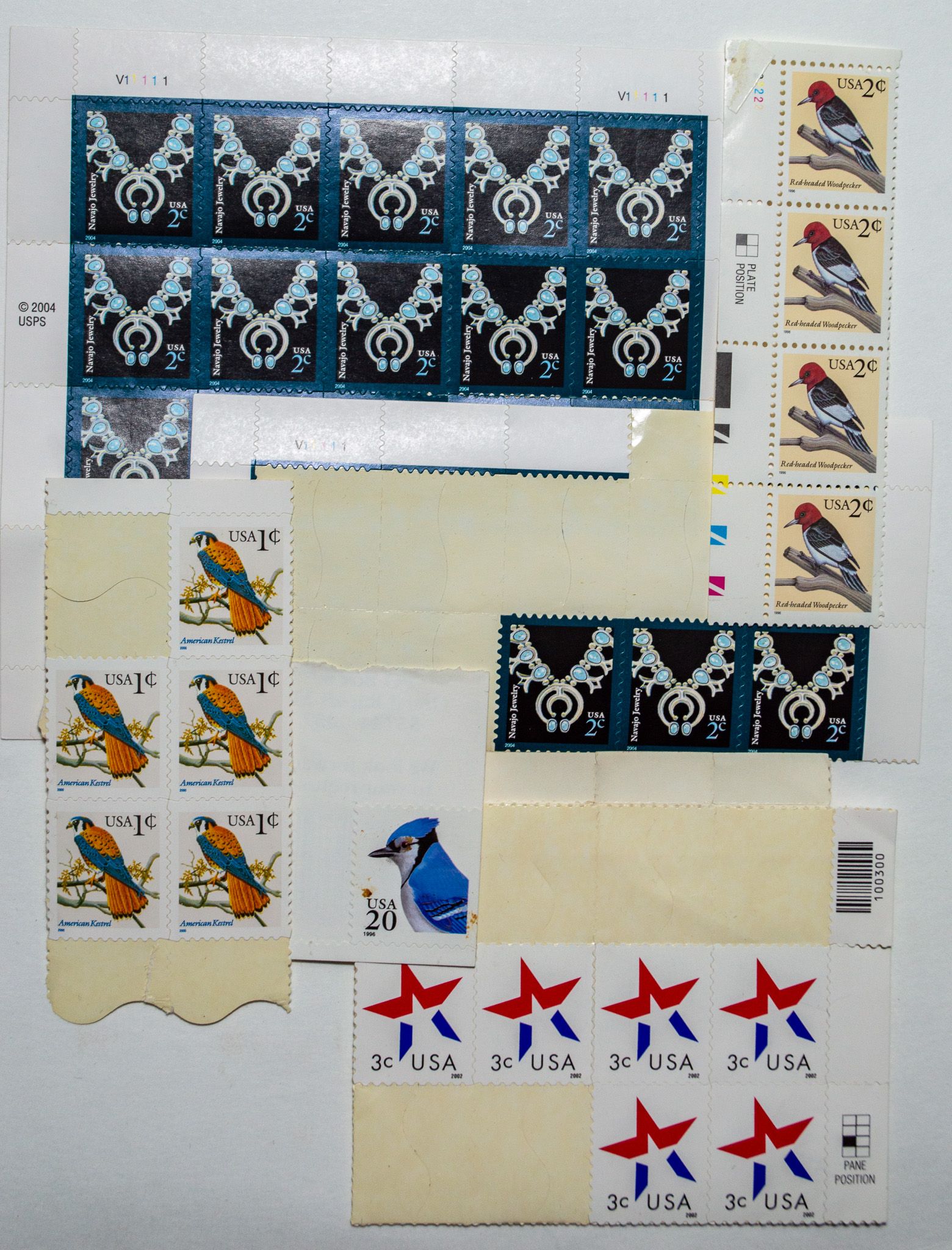 US Postal Service 1¢, 2¢, 3¢ Stamps